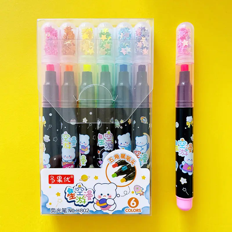 Set markera GALAXY BEAR s šarenim zvjezdastim vrhovima